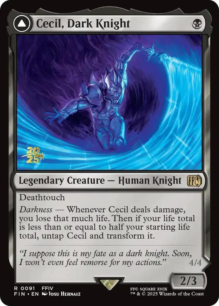 Cecil, Dark Knight (91) [Prerelease Cards]
