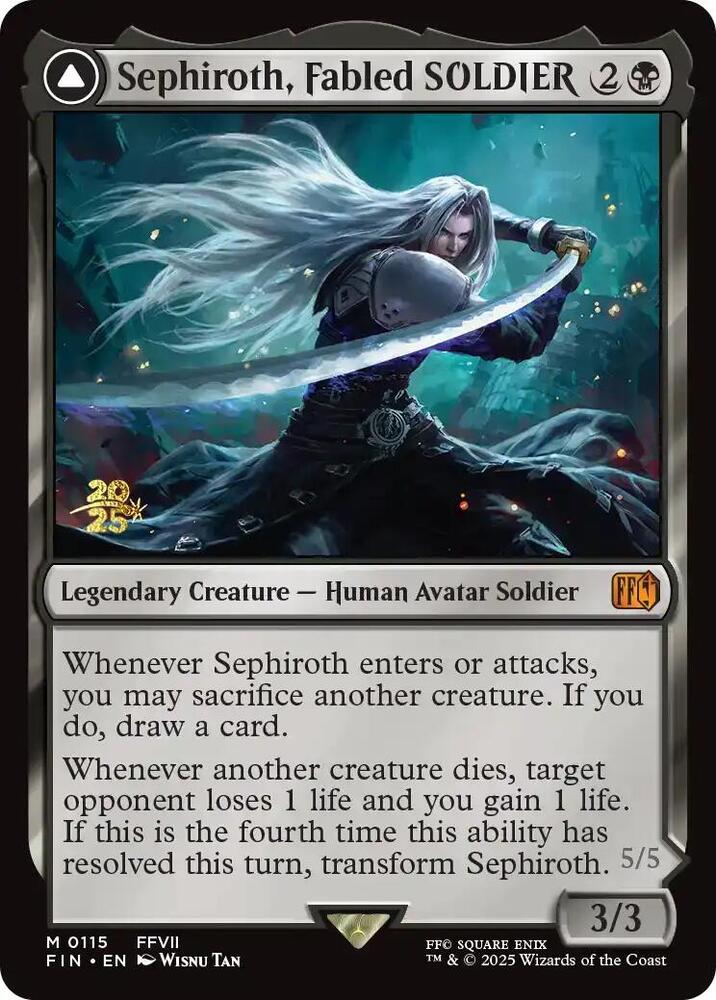 Sephiroth, Fabled SOLDIER (115) [Prerelease Cards]