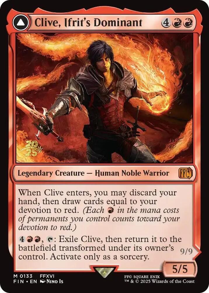 Clive, Ifrit's Dominant (133) [Prerelease Cards]