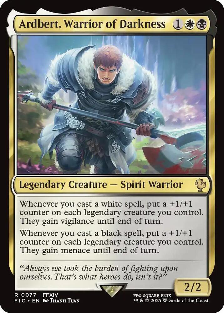 Ardbert, Warrior of Darkness (Surge Foil) (77) [Final Fantasy Commander]