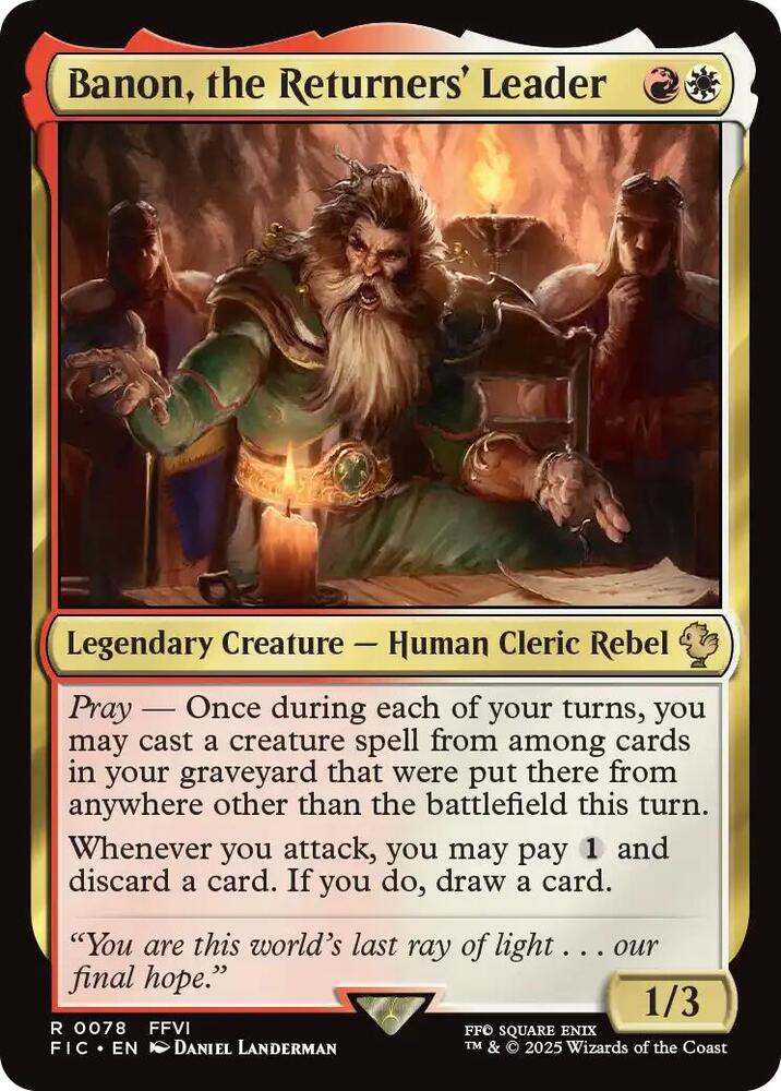 Banon, the Returners' Leader (Surge Foil) (78) [Final Fantasy Commander]