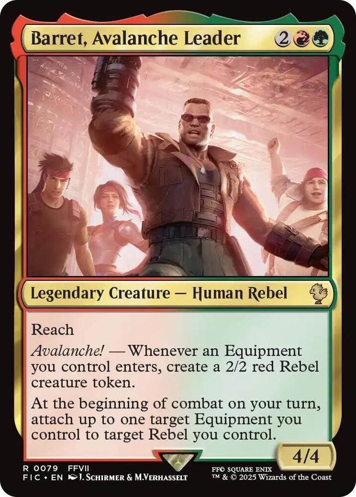 Barret, Avalanche Leader (Surge Foil) (79) [Final Fantasy Commander]