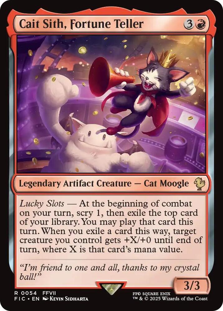 Cait Sith, Fortune Teller (Surge Foil) (54) [Final Fantasy Commander]