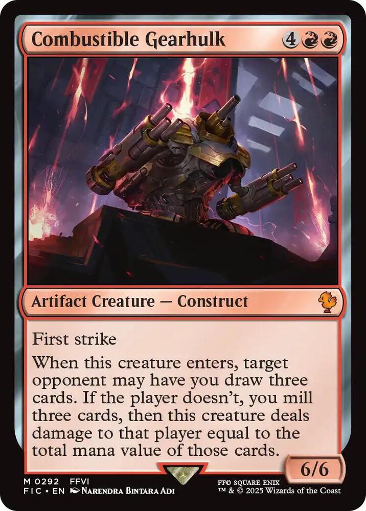 Combustible Gearhulk (Surge Foil) (292) [Final Fantasy Commander]