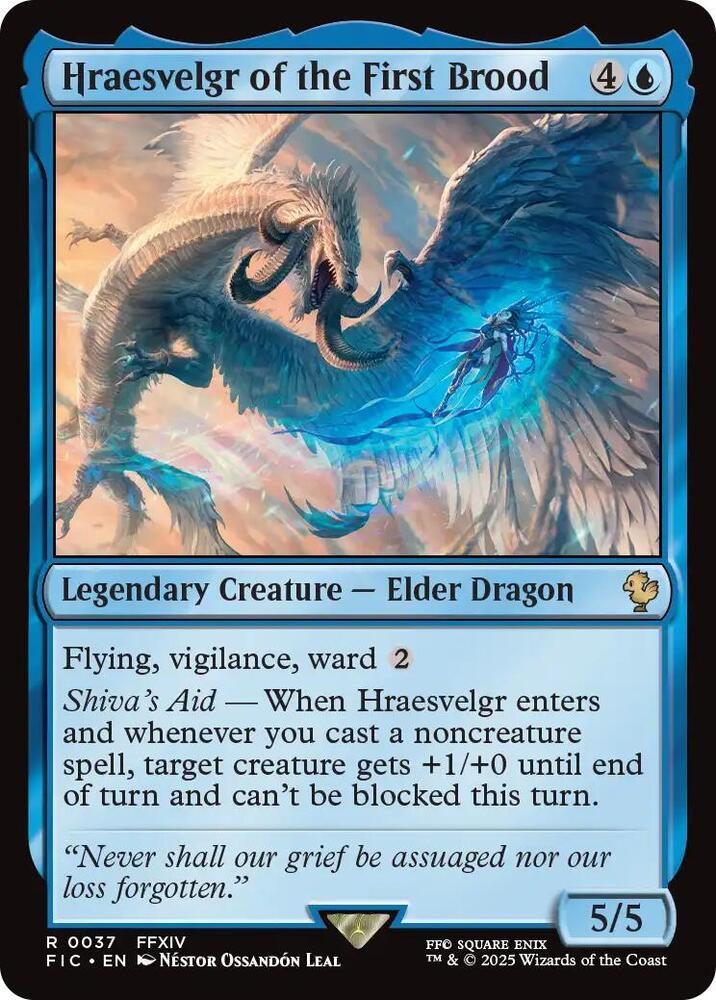 Hraesvelgr of the First Brood (Surge Foil) (37) [Final Fantasy Commander]