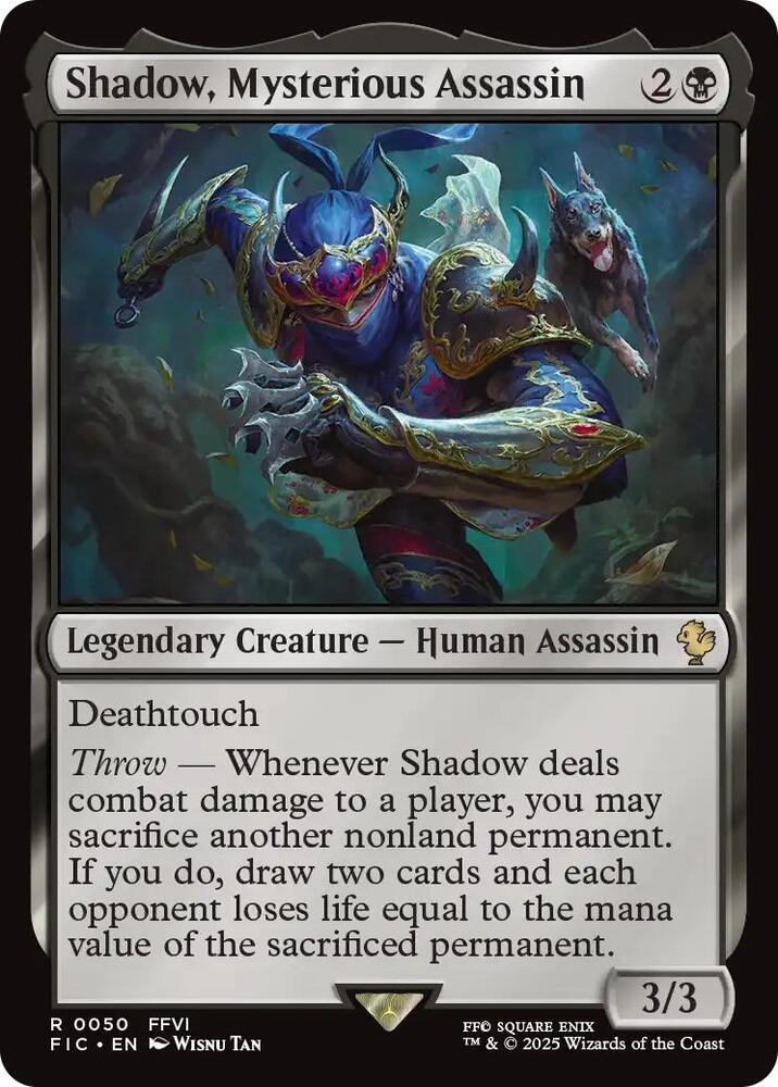 Shadow, Mysterious Assassin (Surge Foil) (50) [Final Fantasy Commander]
