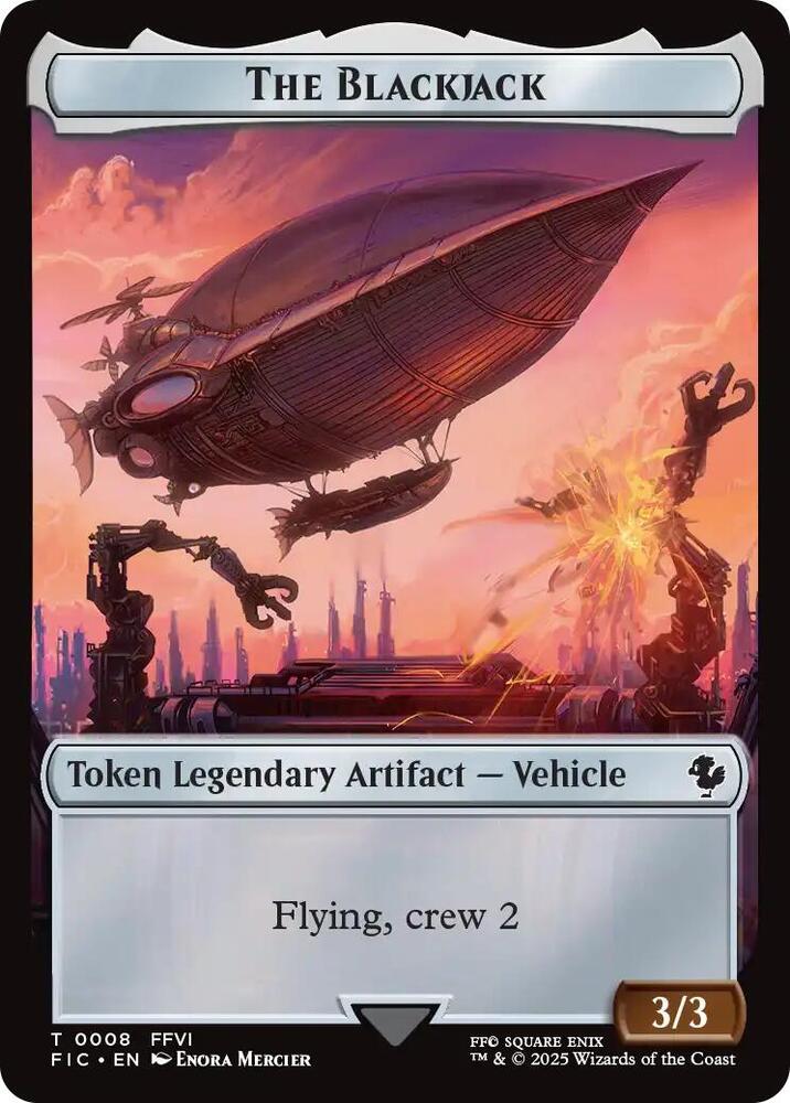 The Blackjack // The Monarch Double-Sided Token (Surge Foil) (8 // 11) [Final Fantasy Commander]
