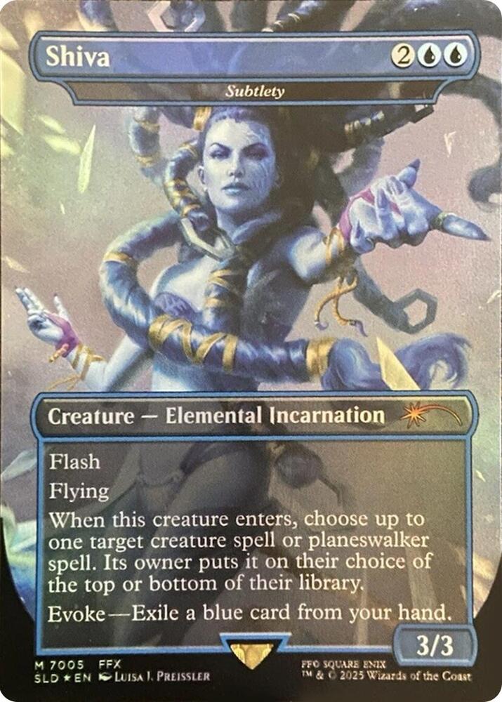 Shiva - Subtlety (Rainbow Foil) (7005) [Secret Lair Drop]