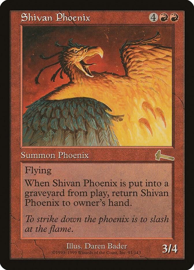 Shivan Phoenix (91) [Urza's Legacy]