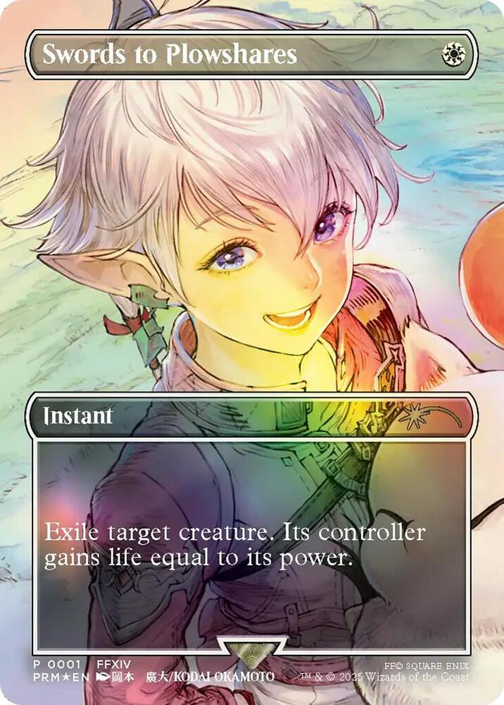 Swords to Plowshares (Borderless) (1) [MagicFest Cards]