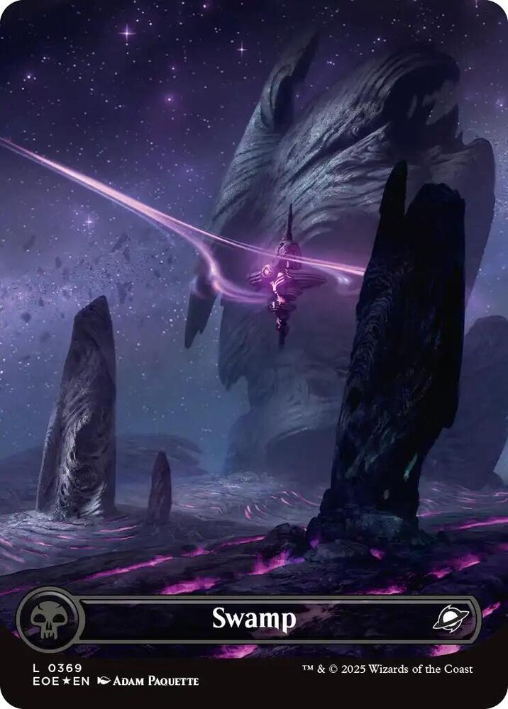 Swamp (0369) (Borderless) (Galaxy Foil) [Edge of Eternities]
