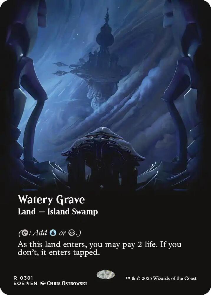 Watery Grave (Borderless) (Galaxy Foil) (381) [Edge of Eternities]