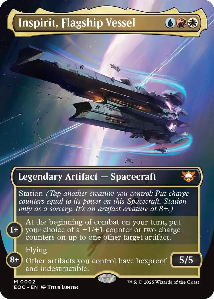 Inspirit, Flagship Vessel (Borderless) (2) [Edge of Eternities Commander]