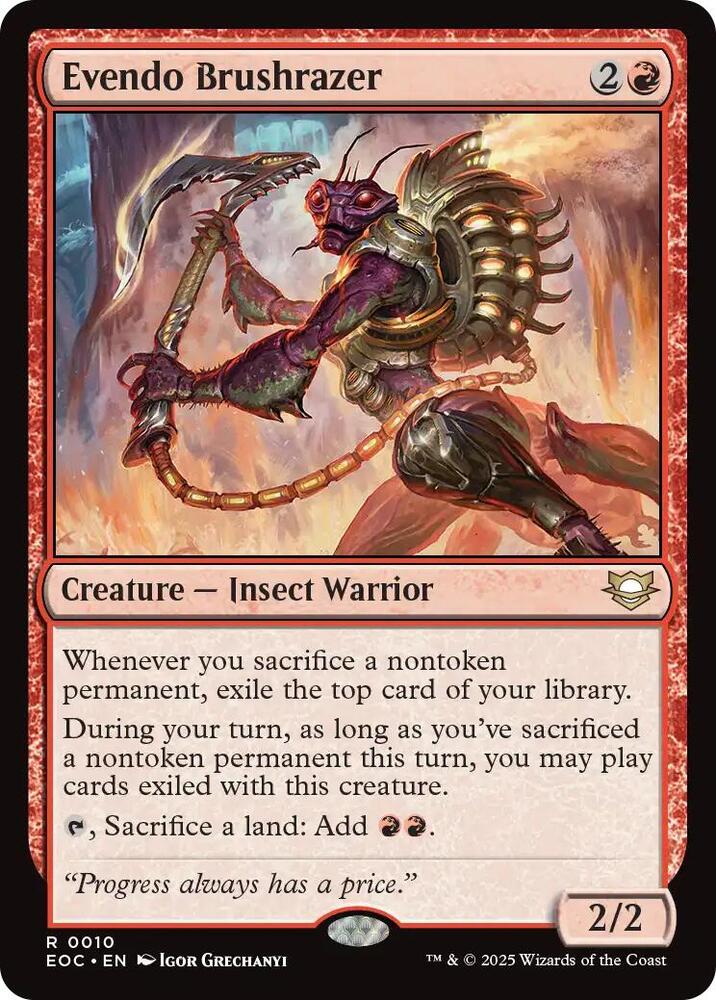 Evendo Brushrazer (10) [Edge of Eternities Commander]
