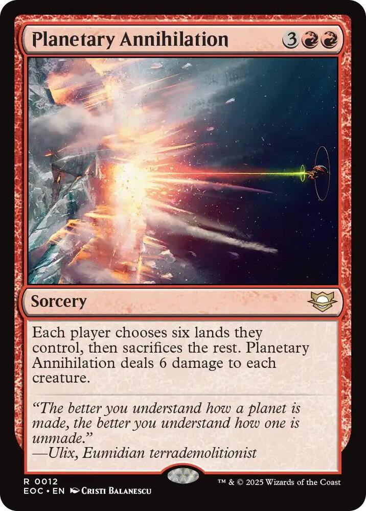 Planetary Annihilation (12) [Edge of Eternities Commander]