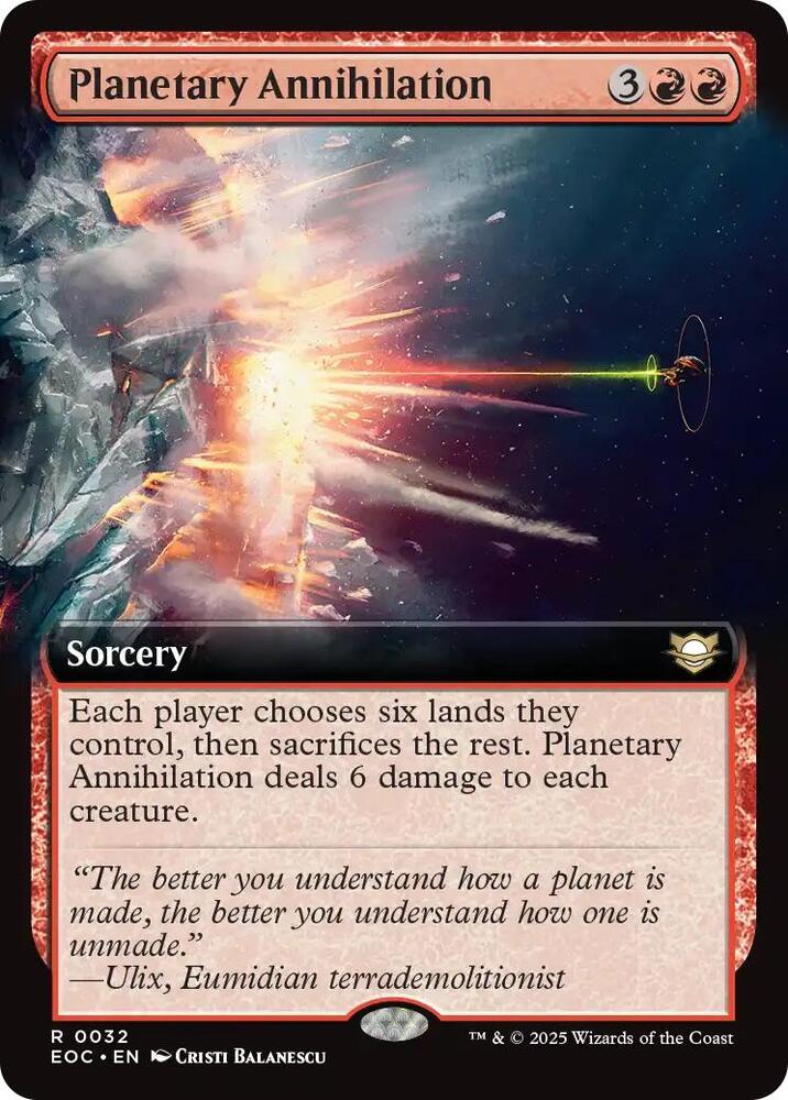Planetary Annihilation (Extended Art) (32) [Edge of Eternities Commander]