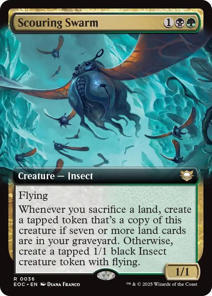 Scouring Swarm (Extended Art) (36) [Edge of Eternities Commander]