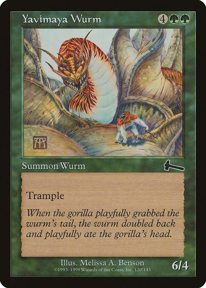 Yavimaya Wurm (120) [Urza's Legacy]