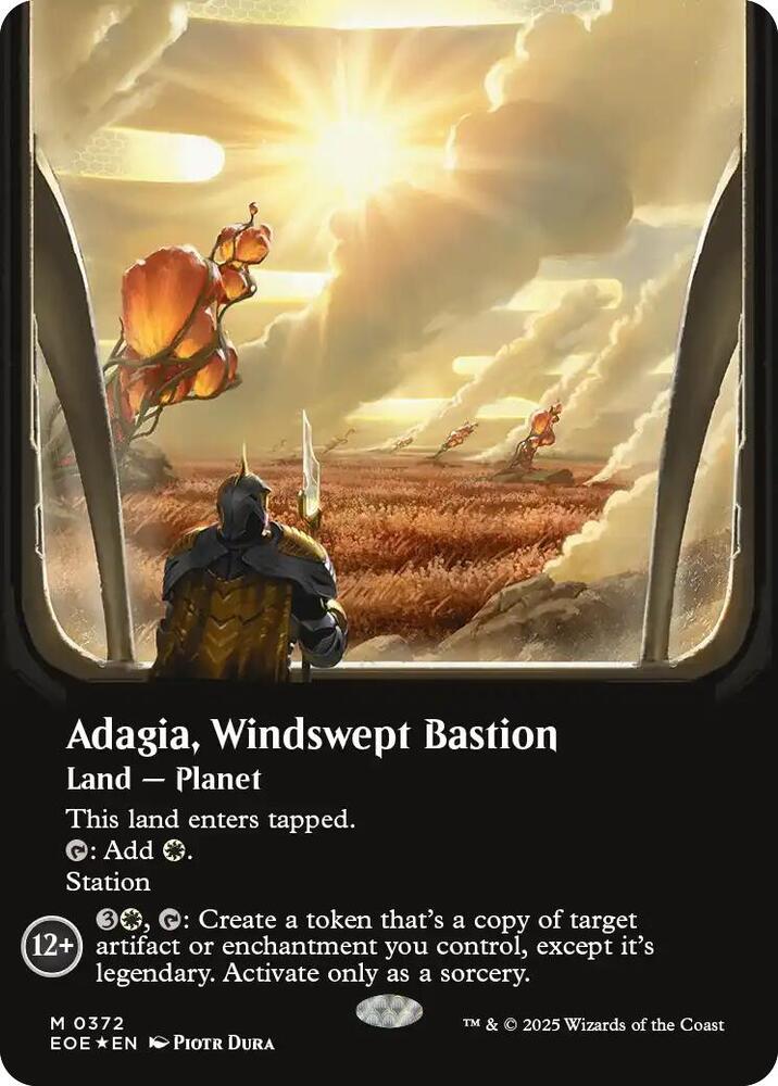 Adagia, Windswept Bastion (Borderless) (Galaxy Foil) (372) [Edge of Eternities]