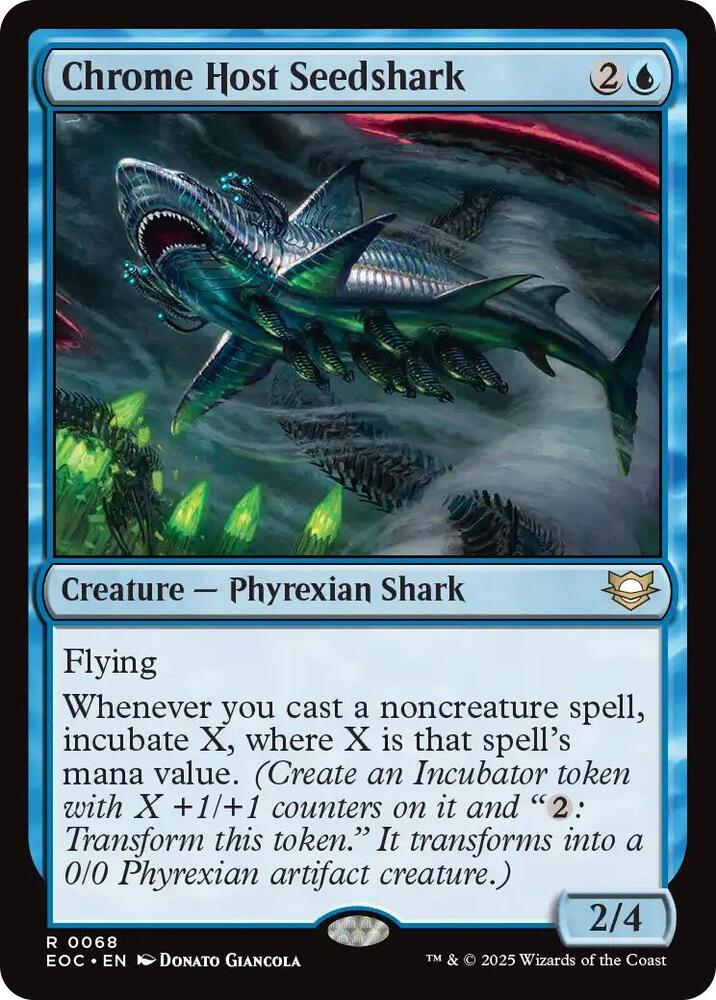 Chrome Host Seedshark (68) [Edge of Eternities Commander]