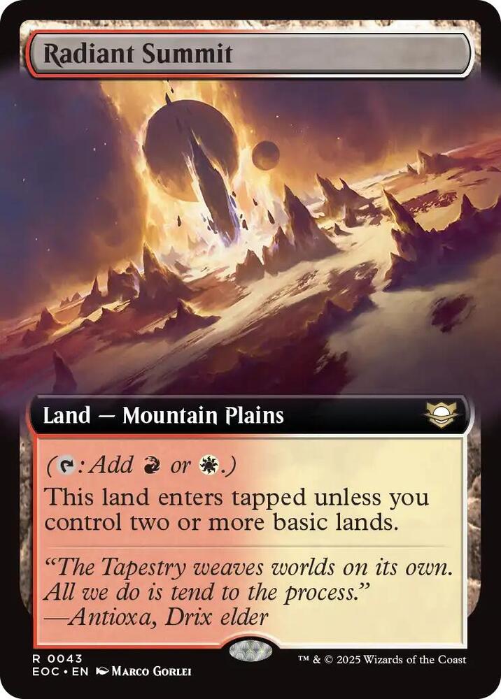 Radiant Summit (Extended Art) (43) [Edge of Eternities Commander]