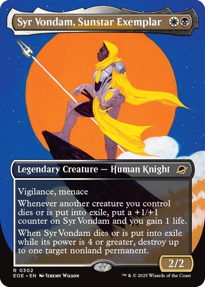 Syr Vondam, Sunstar Exemplar (Borderless) (302) [Edge of Eternities]