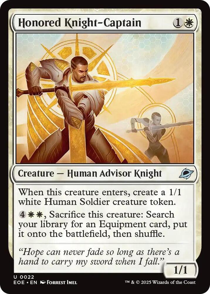 Honored Knight-Captain (22) [Edge of Eternities]