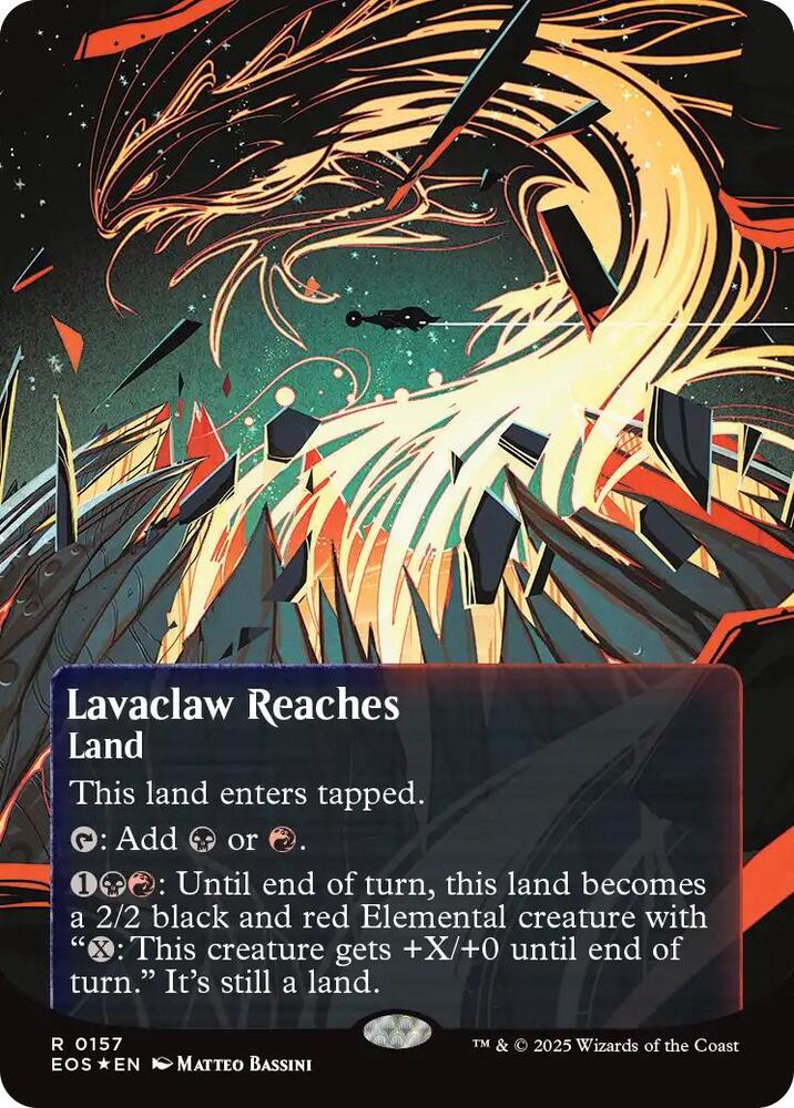 Lavaclaw Reaches (0157) (Borderless) (Galaxy Foil) [Edge of Eternities: Stellar Sights]