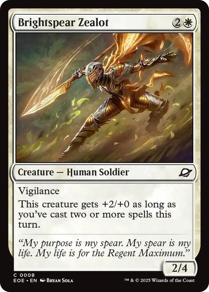 Brightspear Zealot (8) [Edge of Eternities]