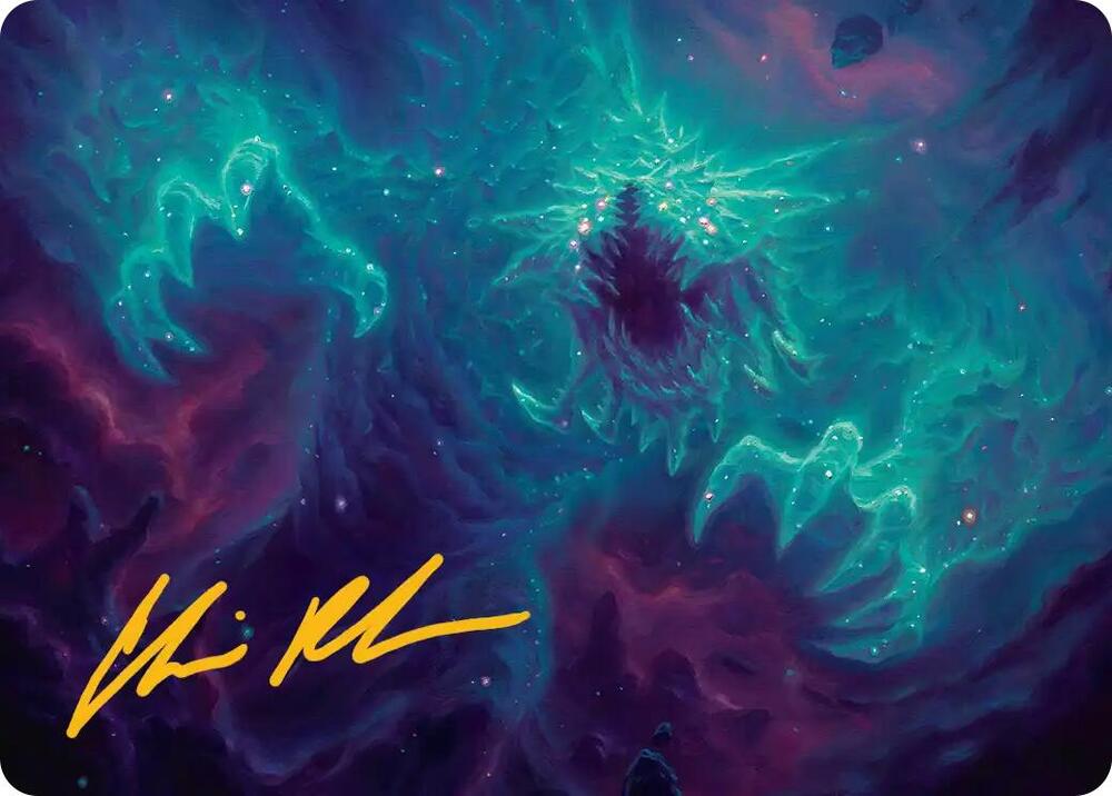 Cosmogoyf Art Card (Gold-Stamped Signature) (24) [Edge of Eternities Art Series]
