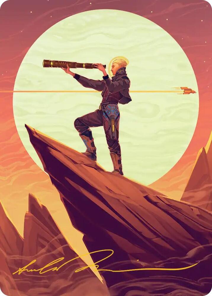 Sami, Wildcat Captain Art Card (Gold-Stamped Signature) (37) [Edge of Eternities Art Series]