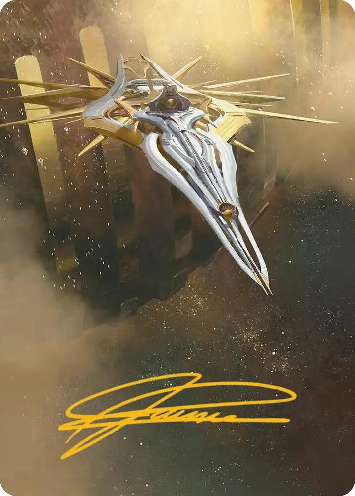Dawnsire, Sunstar Dreadnought Art Card (Gold-Stamped Signature) (27) [Edge of Eternities Art Series]