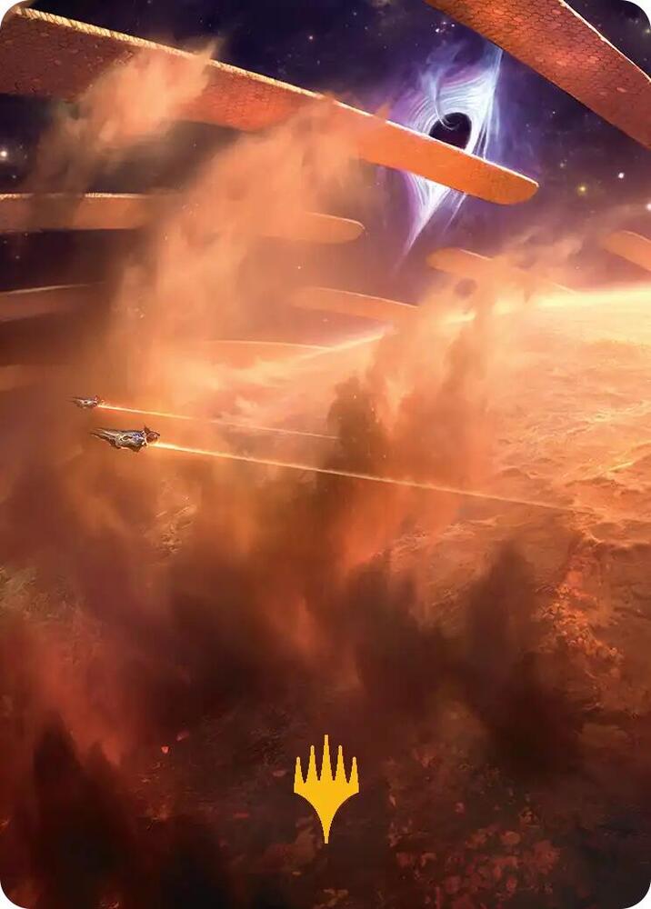 Adagia, Windswept Bastion Art Card (Gold-Stamped Planeswalker Symbol) (29) [Edge of Eternities Art Series]