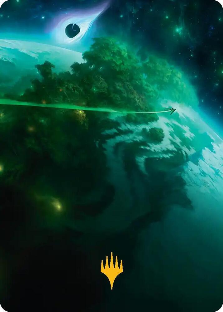 Evendo, Waking Haven Art Card (Gold-Stamped Planeswalker Symbol) (30) [Edge of Eternities Art Series]