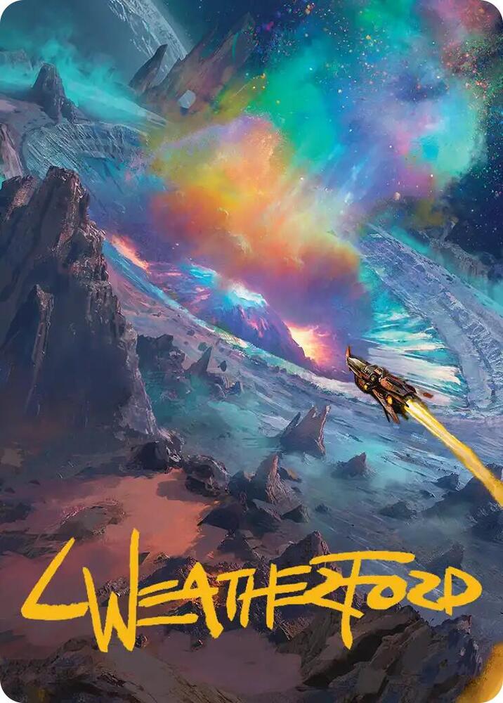 Meteor Crater Art Card (Gold-Stamped Signature) (45) [Edge of Eternities Art Series]