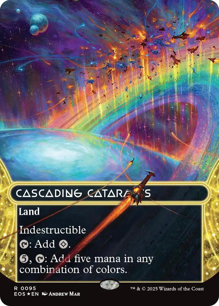 Cascading Cataracts (0095) (Borderless) (Galaxy Foil) [Edge of Eternities: Stellar Sights]