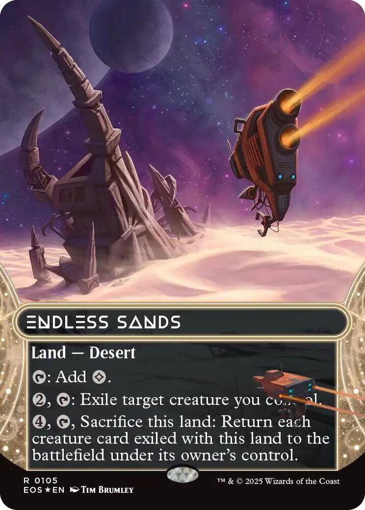 Endless Sands (0105) (Borderless) (Galaxy Foil) [Edge of Eternities: Stellar Sights]