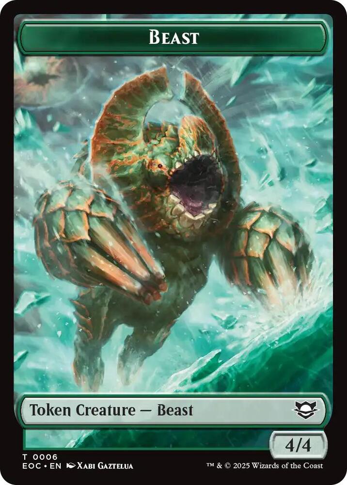 Beast (0006) // Lander (0008) Double-Sided Token (6 // 8) [Edge of Eternities Commander]