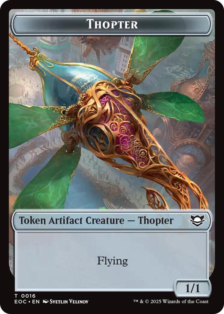 Thopter // Gnome Double-Sided Token (16 // 11) [Edge of Eternities Commander]
