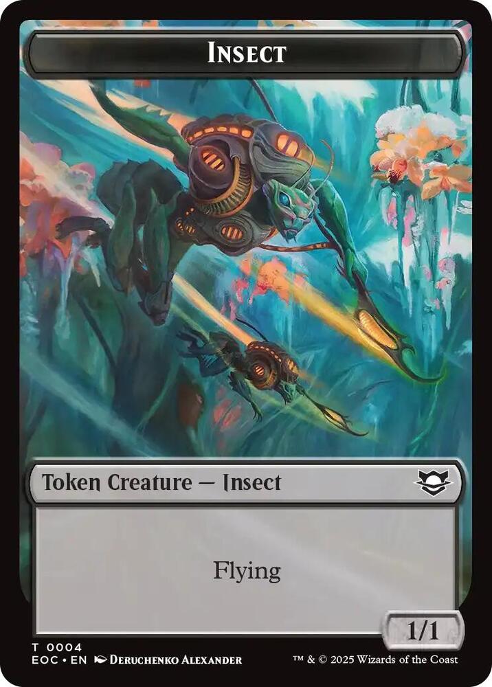 Insect // Elemental (0007) Double-Sided Token (4 // 7) [Edge of Eternities Commander]