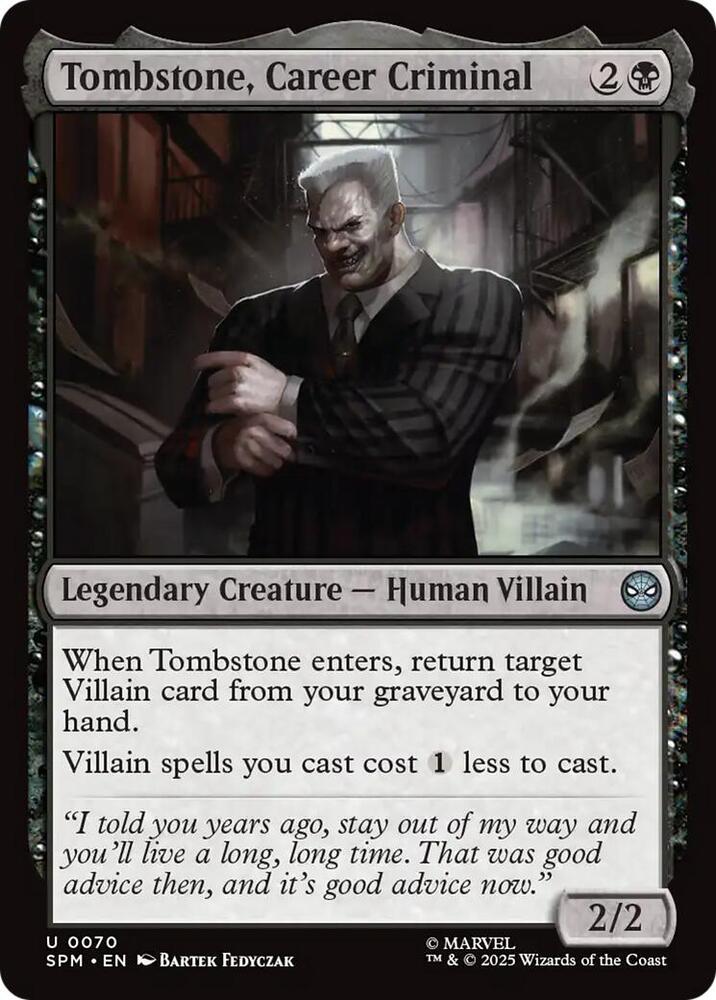 Tombstone, Career Criminal (70) [Marvel's Spider-Man]