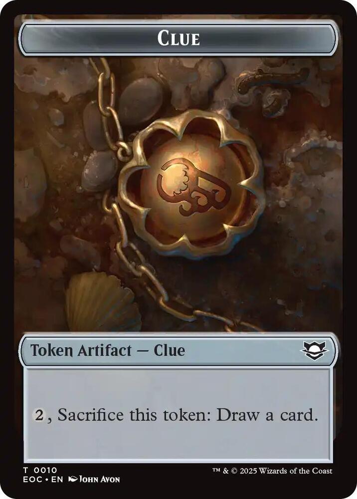 Clue // Beast (0005) Double-Sided Token (10 // 5) [Edge of Eternities Commander]