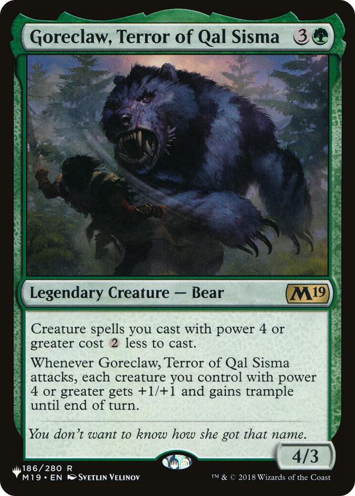 Goreclaw, Terror of Qal Sisma (186) [The List]