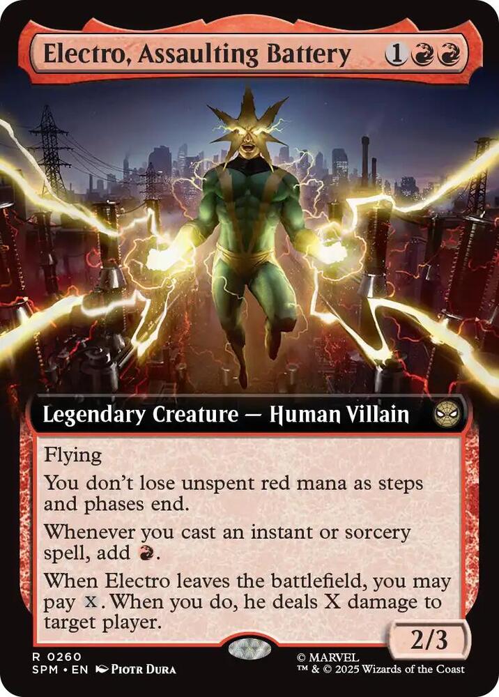 Electro, Assaulting Battery (Extended Art) (260) [Marvel's Spider-Man]