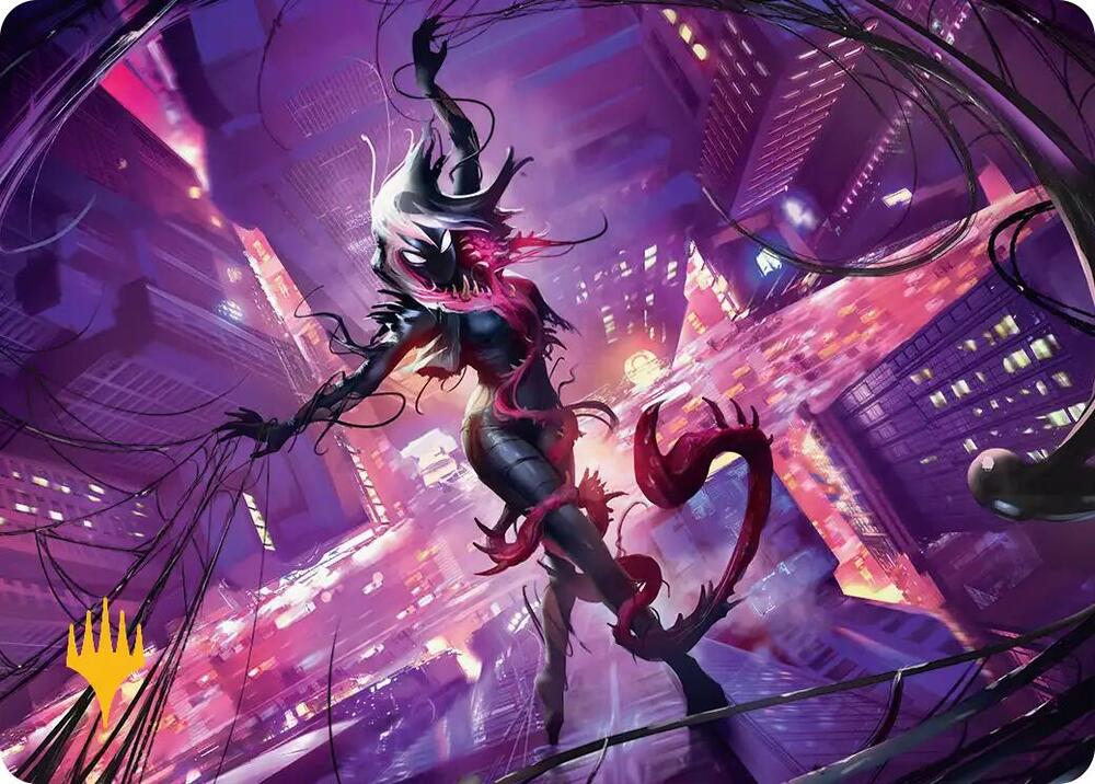 Gwenom, Remorseless Art Card (Gold-Stamped Planeswalker Symbol) (8) [Marvel's Spider-Man Art Series]