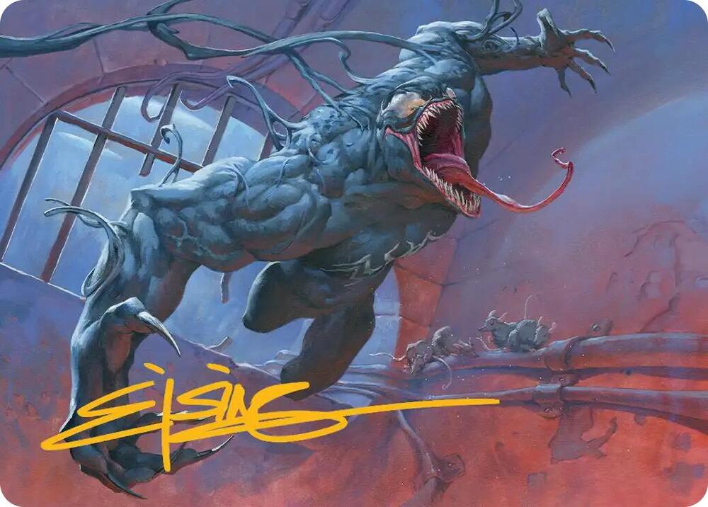 Venom, Evil Unleashed Art Card (Gold-Stamped Signature) (12) [Marvel's Spider-Man Art Series]
