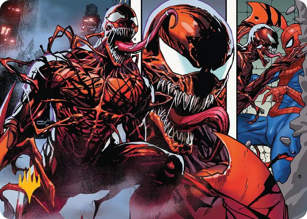 Carnage, Crimson Chaos Art Card (Gold-Stamped Planeswalker Symbol) (47) [Marvel's Spider-Man Art Series]