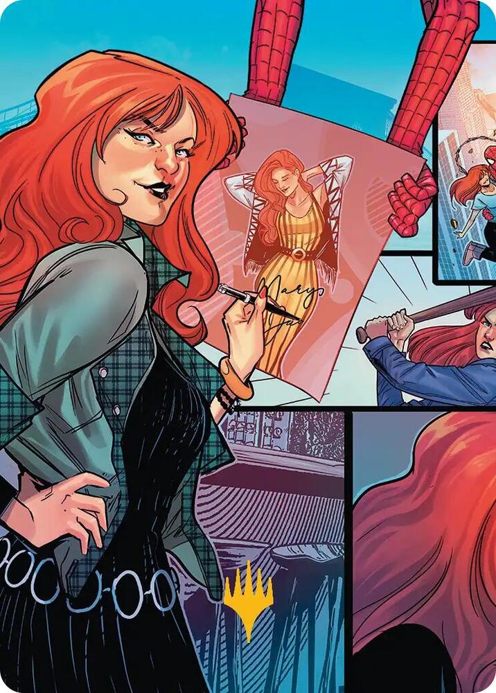 Mary Jane Watson Art Card (Gold-Stamped Planeswalker Symbol) (50) [Marvel's Spider-Man Art Series]
