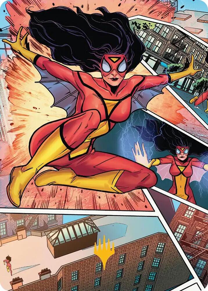 Spider-Woman, Stunning Savior Art Card (Gold-Stamped Planeswalker Symbol) (51) [Marvel's Spider-Man Art Series]