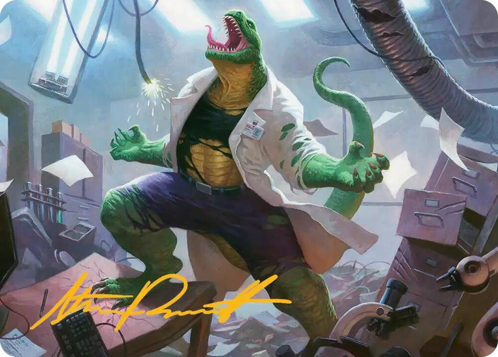 Lizard, Connors's Curse Art Card (Gold-Stamped Signature) (18) [Marvel's Spider-Man Art Series]